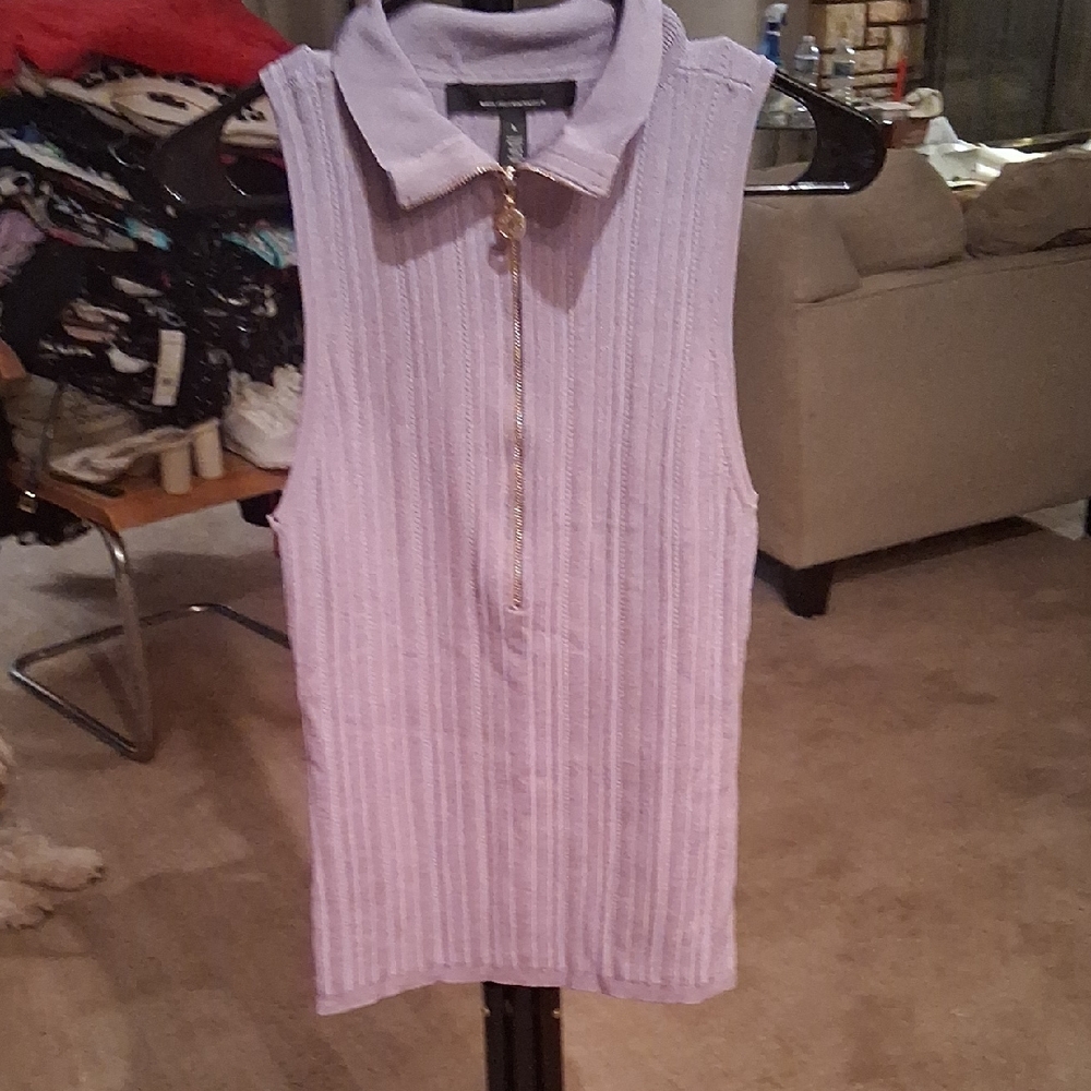 White House Black Market Purple Sleeveless Top